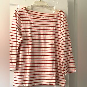 Orange and ivory French Sailor Top